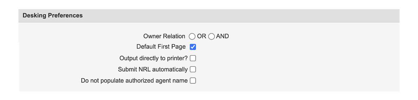 Select Default First Page.