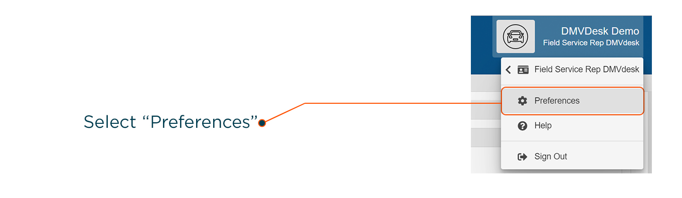 Select Preferences.