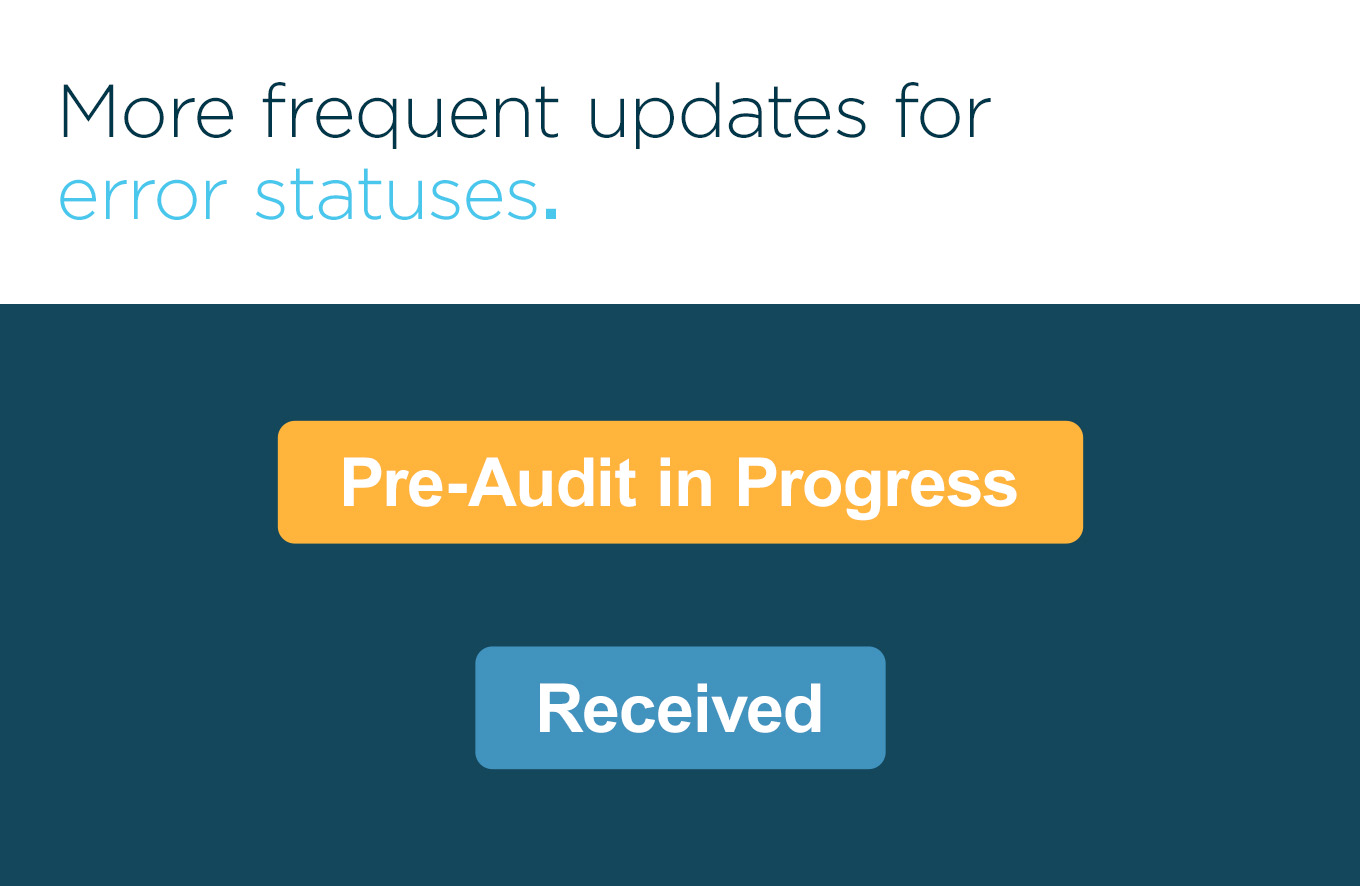 More frequent updates for error statuses.