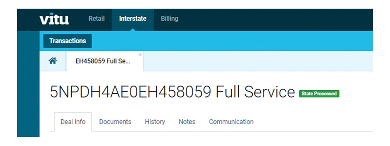 Full Service, State Processed.