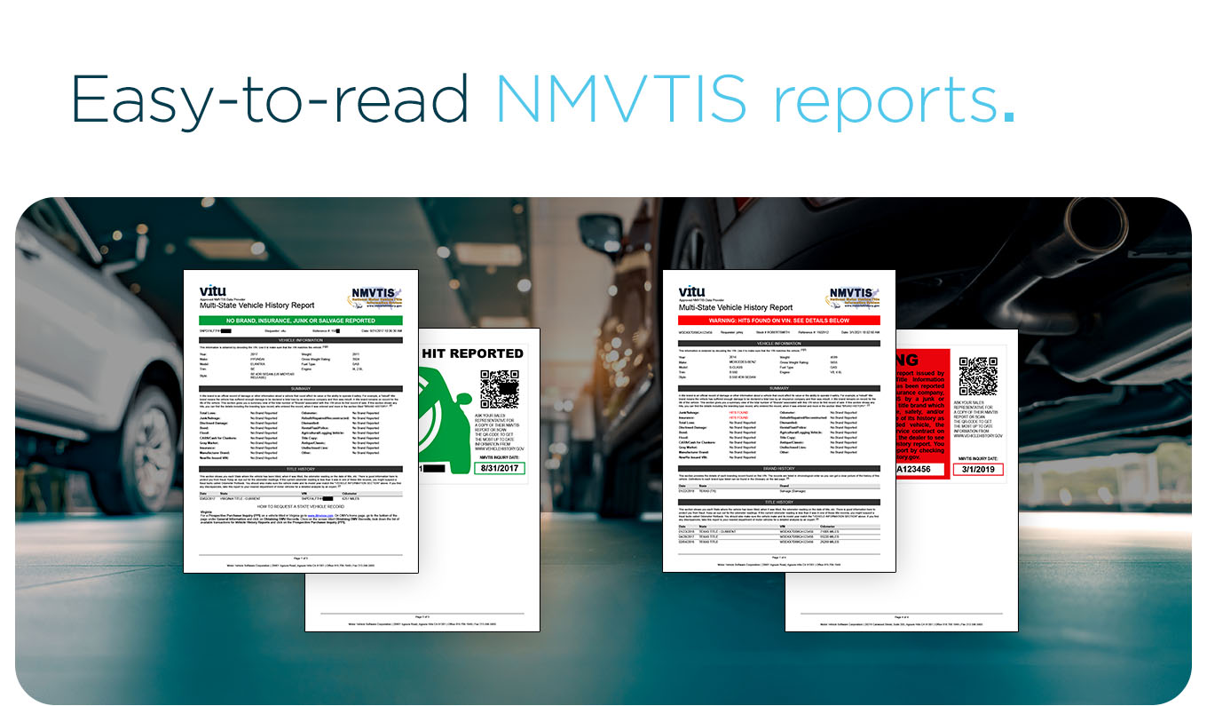 Easy-to-read NMVTIS reports.