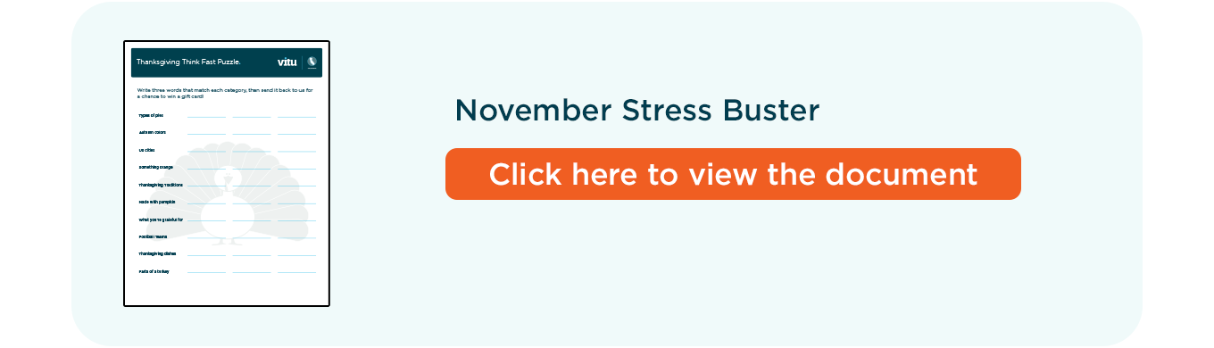 November Stress Buster Contest
