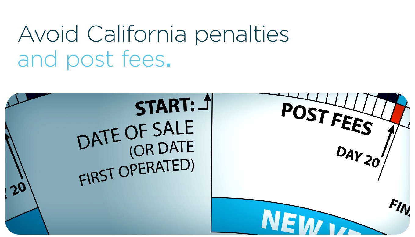 Avoid California penalties and post fees