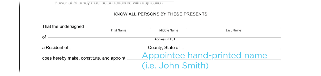 Appointee name