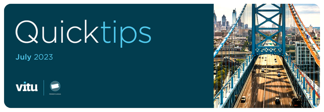 July 2023 Vitu Quick Tips