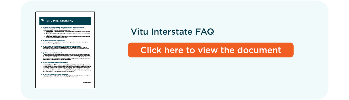 Vitu Interstate FAQ