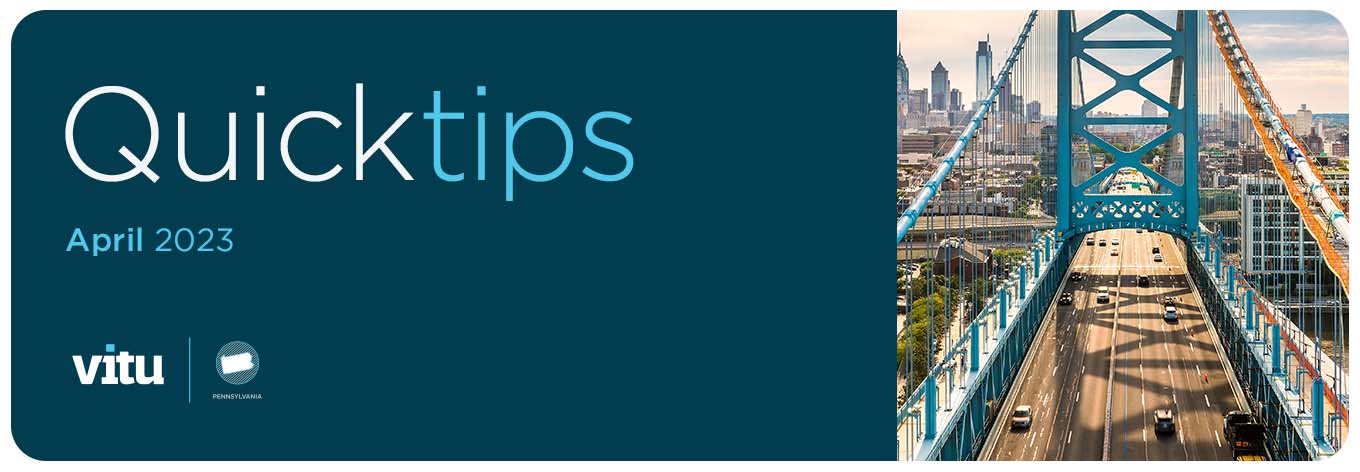 Vitu QuickTips, April 2023