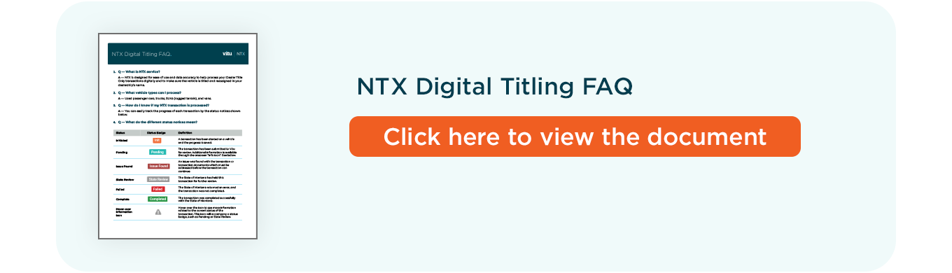 View the NTX Digital Titling User Guide.