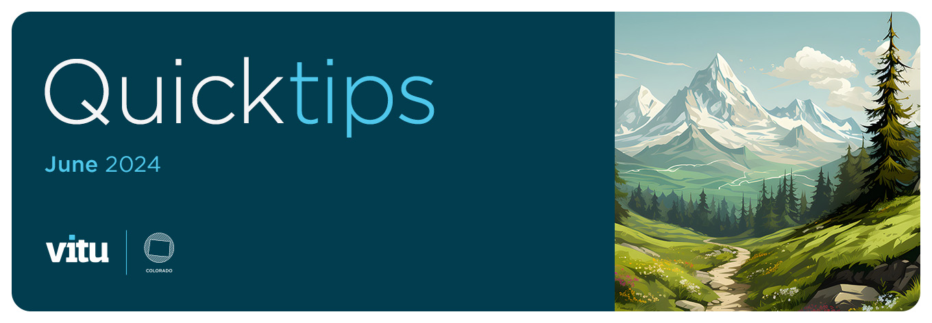 Vitu CO Quick Tips, June 2024