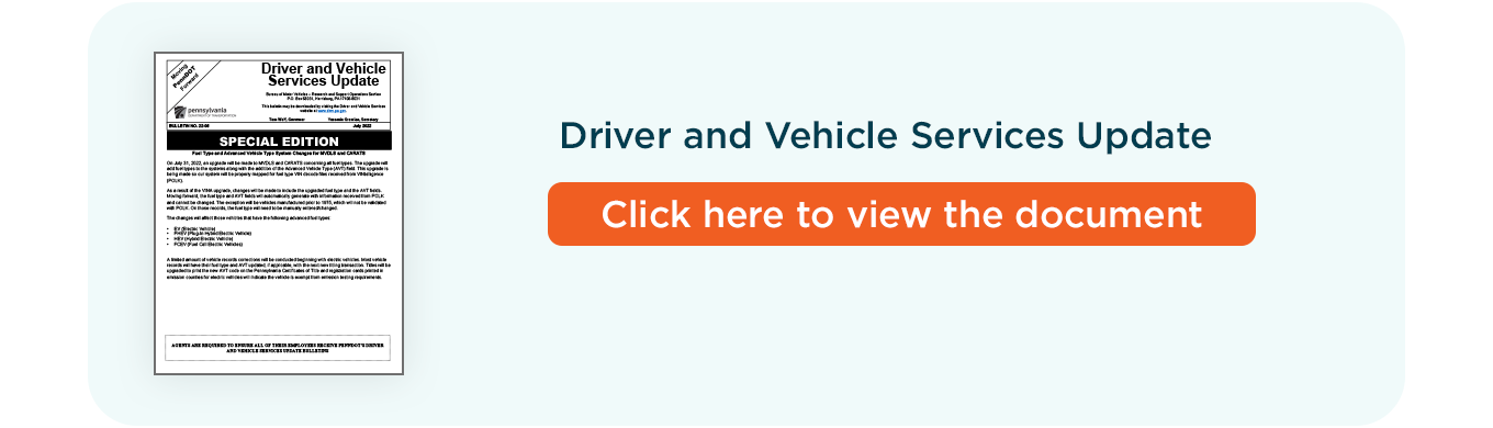 Driver and Vehicle Services Update download.