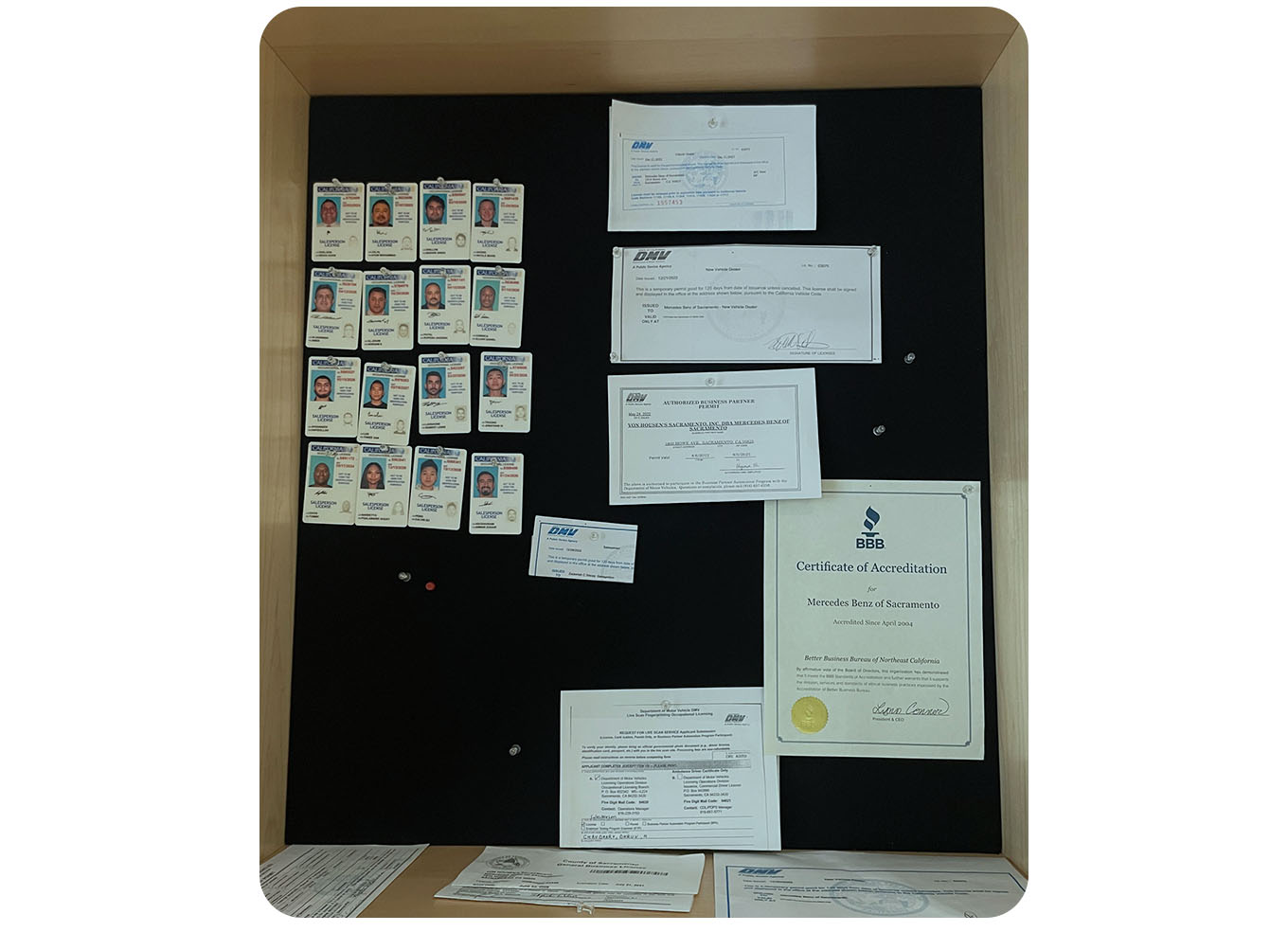 Example of a Sales Board