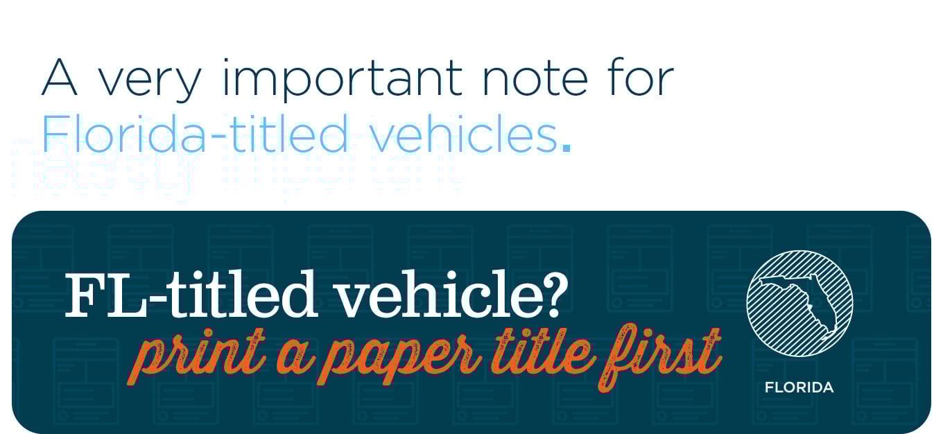 A very important note for Florida-titled vehicles.