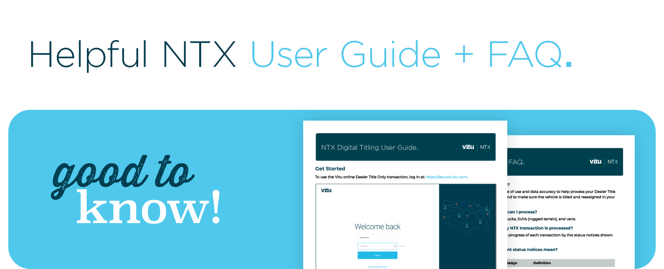 Helpful NTX User Guide + FAQ.
