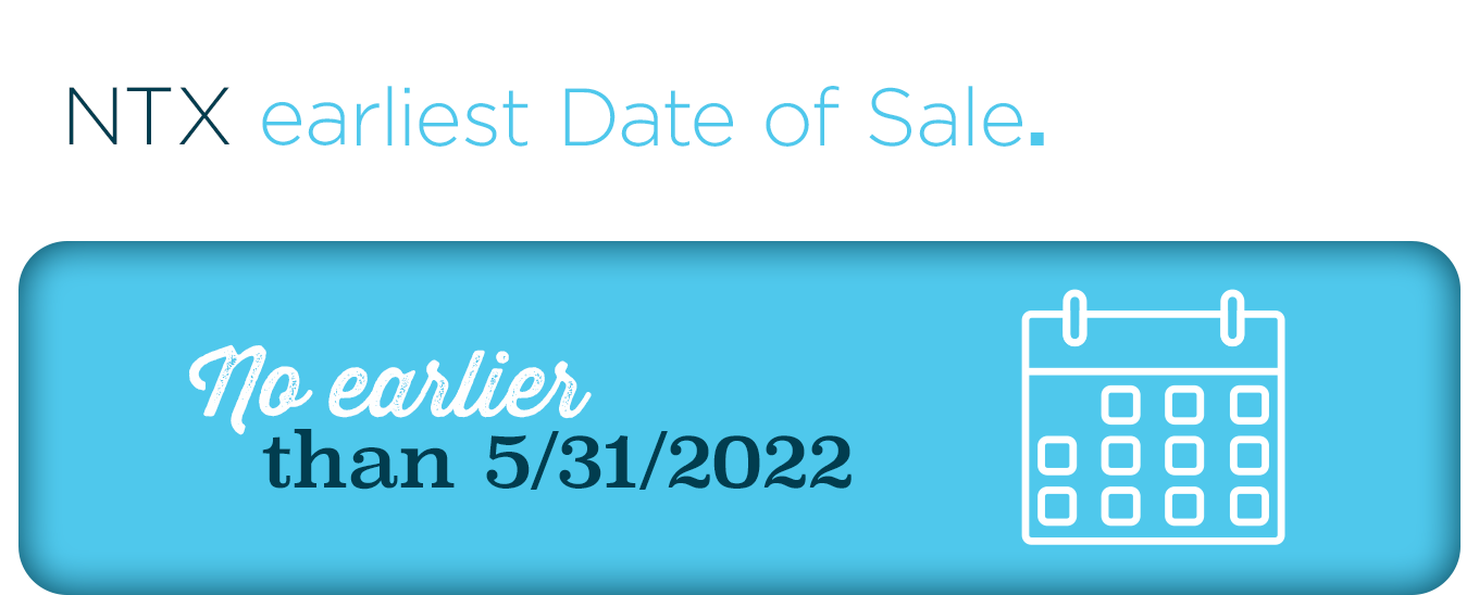 NTX earliest Date of Sale.